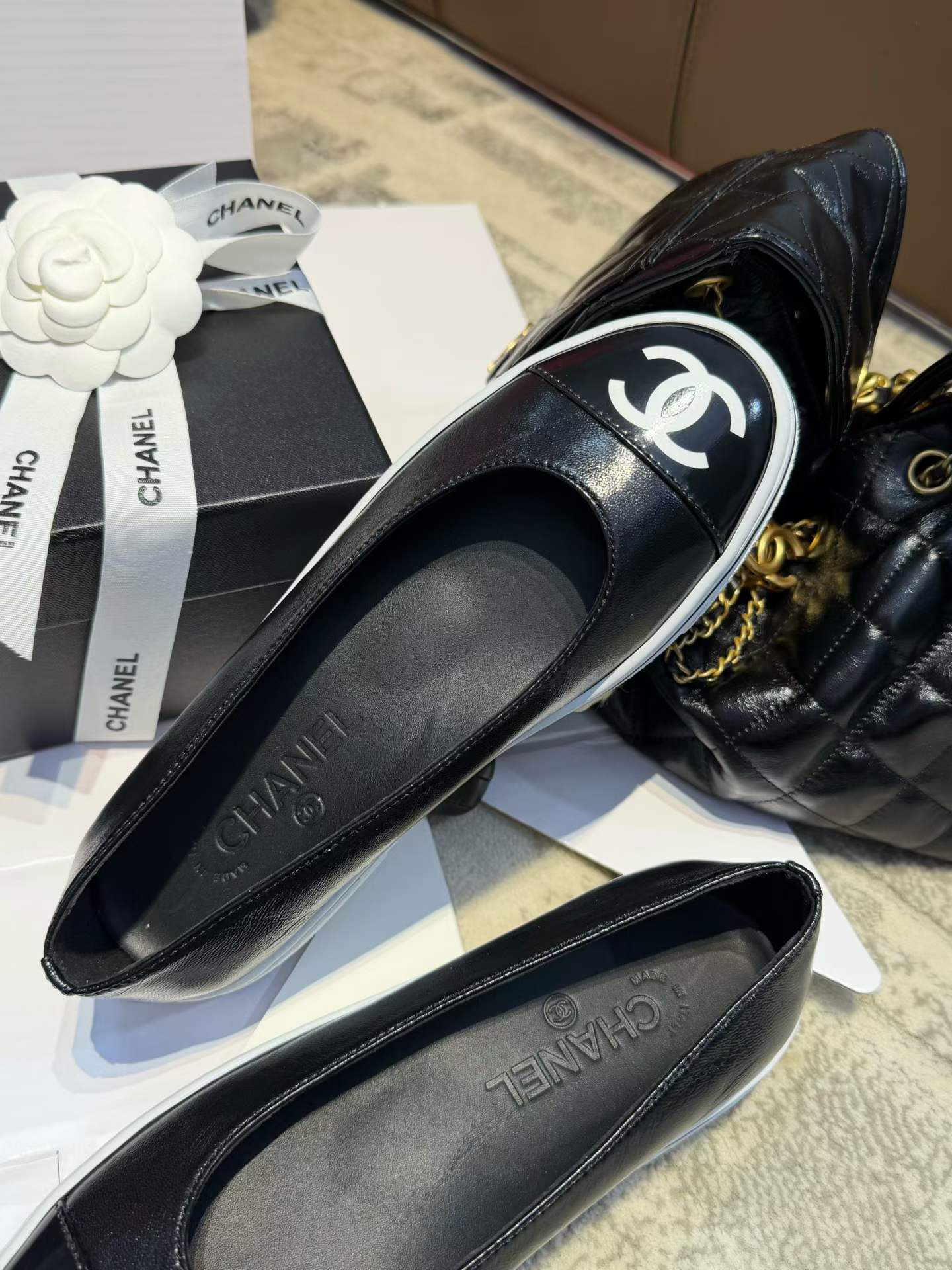 Chanel Flat Mary Jane Shoes view 8