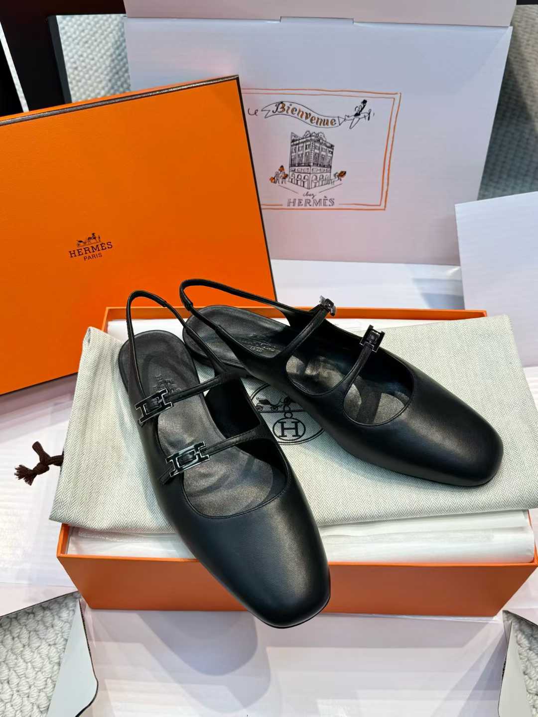 Hermès Mary Jane Shoes view 3