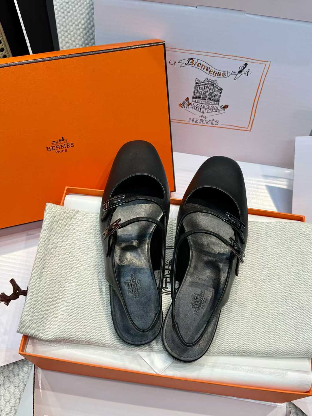 Hermès Mary Jane Shoes view 4