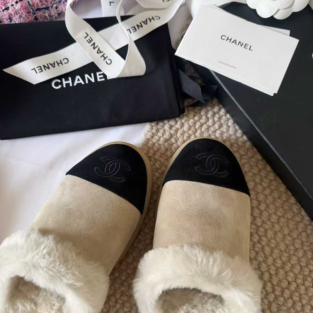 Chanel Shaggy slippers view 5