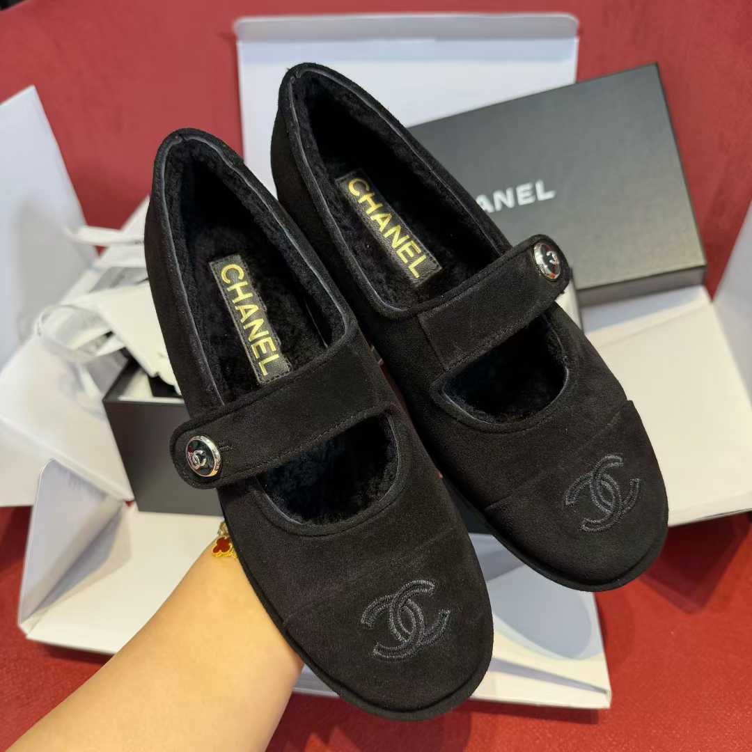 Chanel Wool Mary Jane Shoes view 1