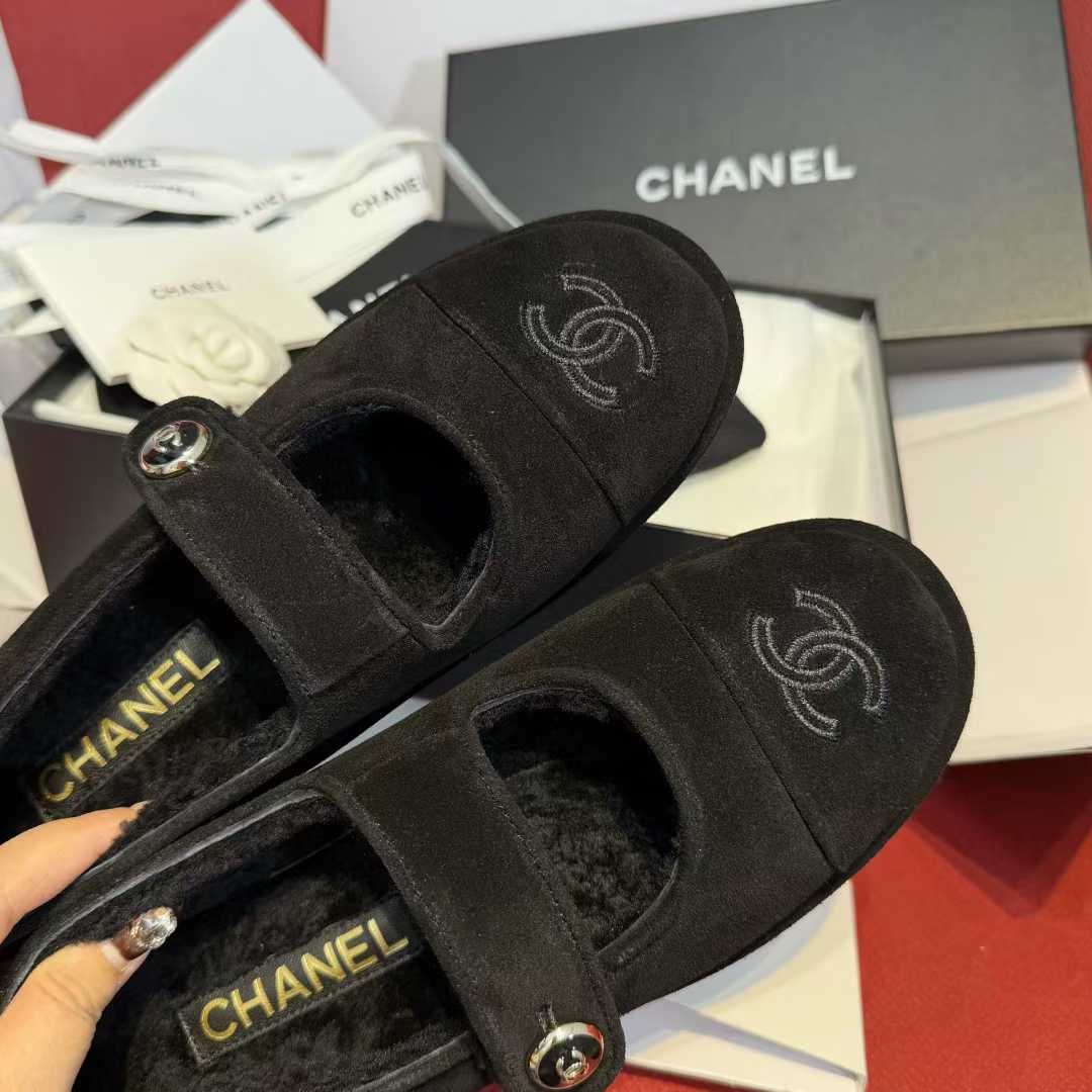 Chanel Wool Mary Jane Shoes view 8