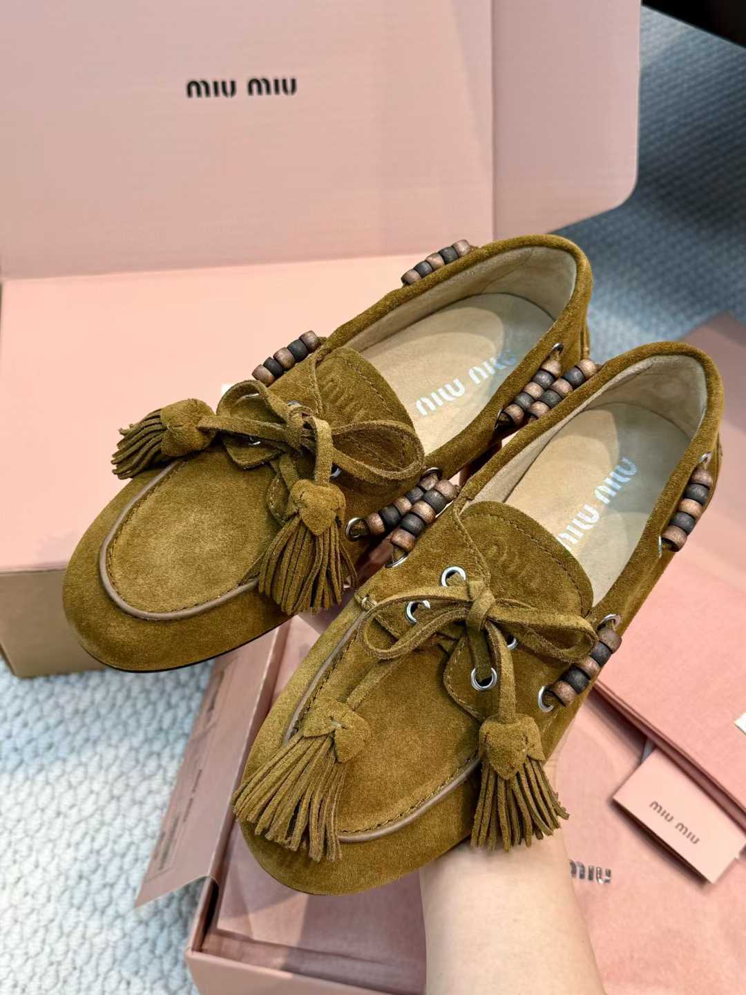 Miu Miu Tassel loafers view 1