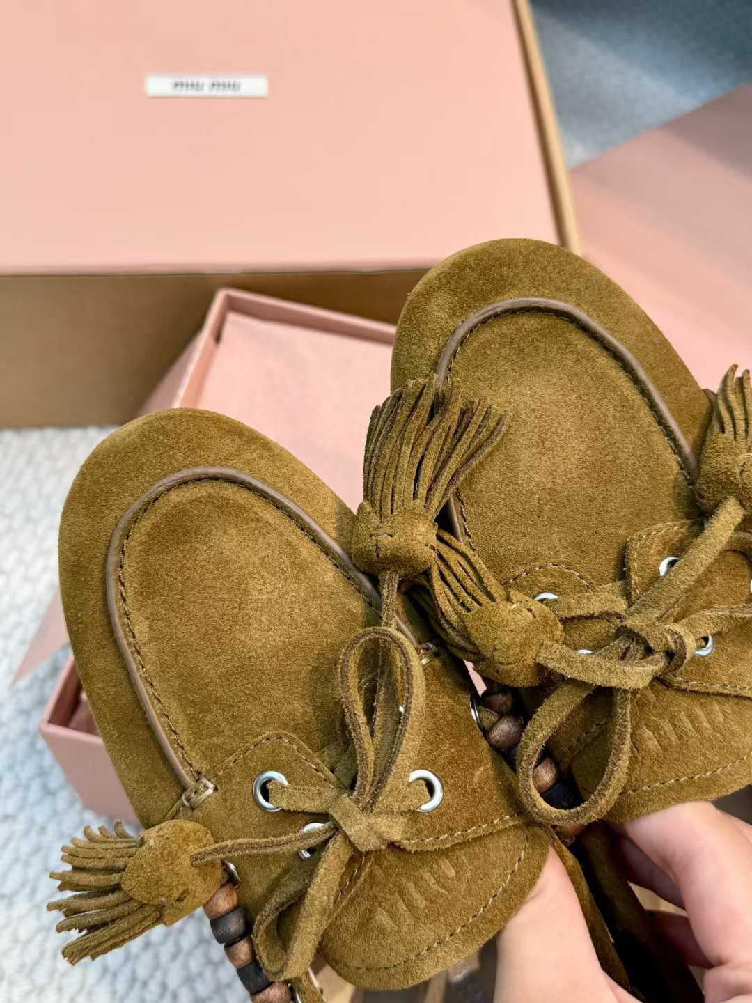 Miu Miu Tassel loafers view 2