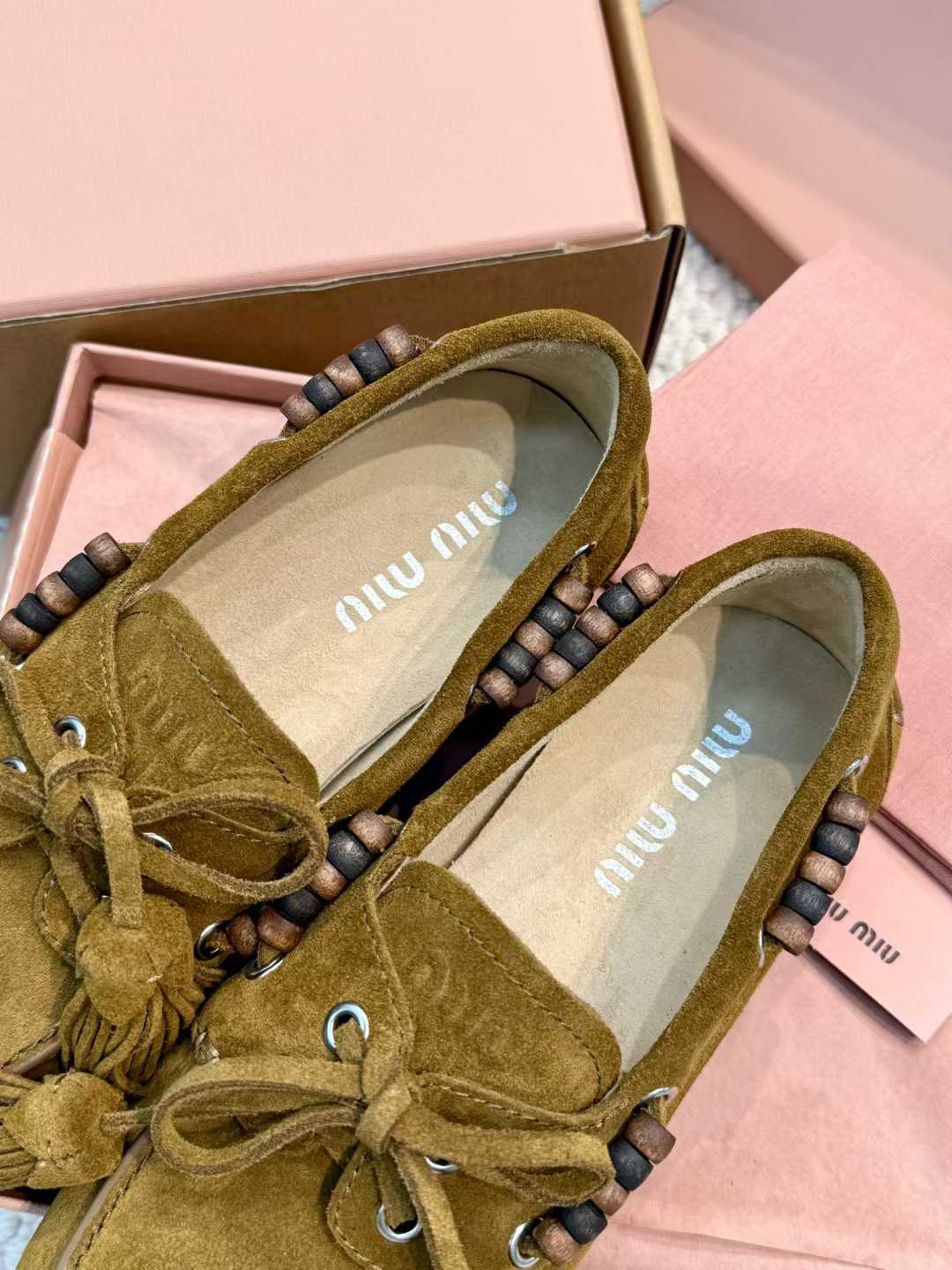 Miu Miu Tassel loafers view 3