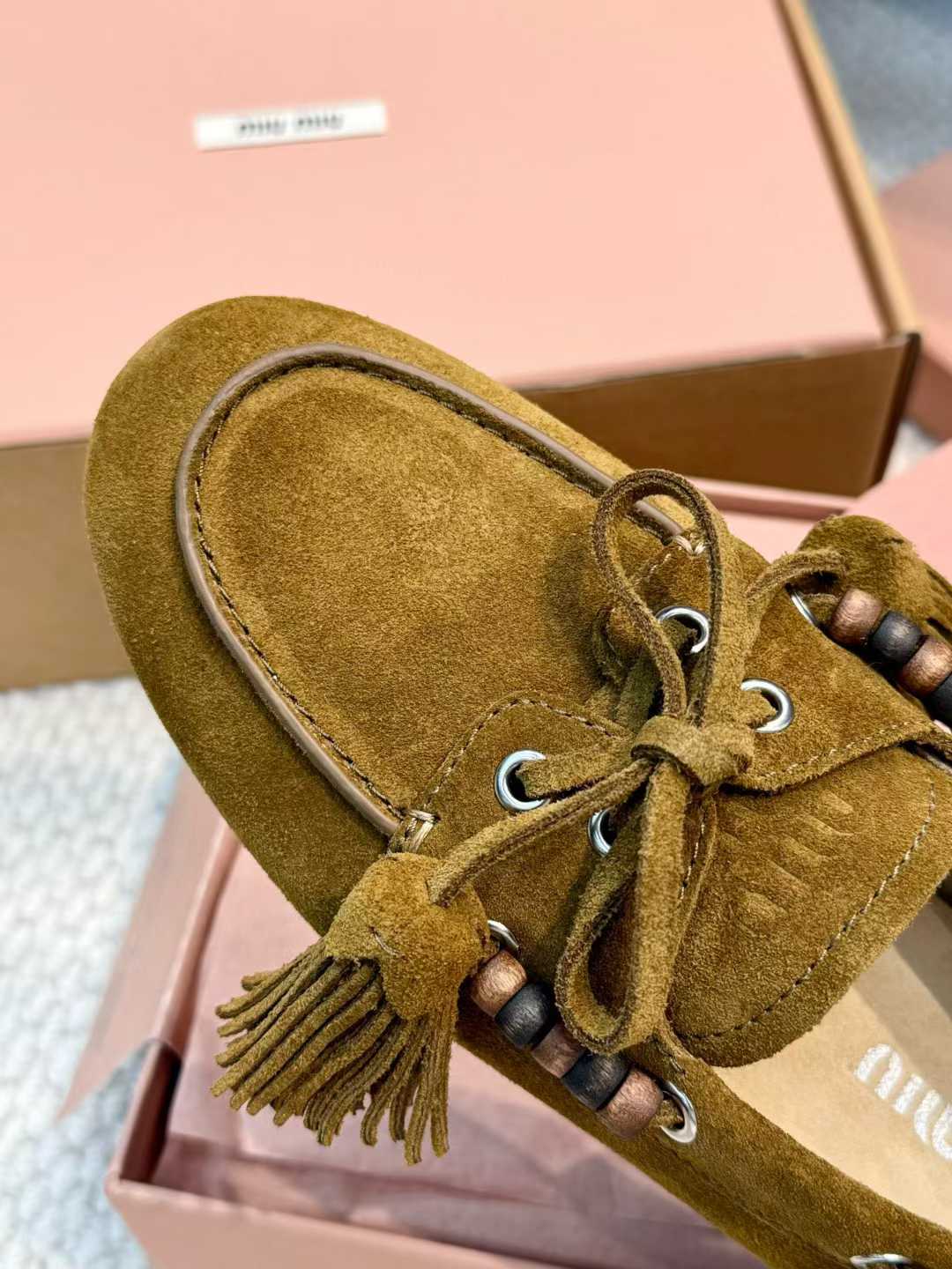 Miu Miu Tassel loafers view 4