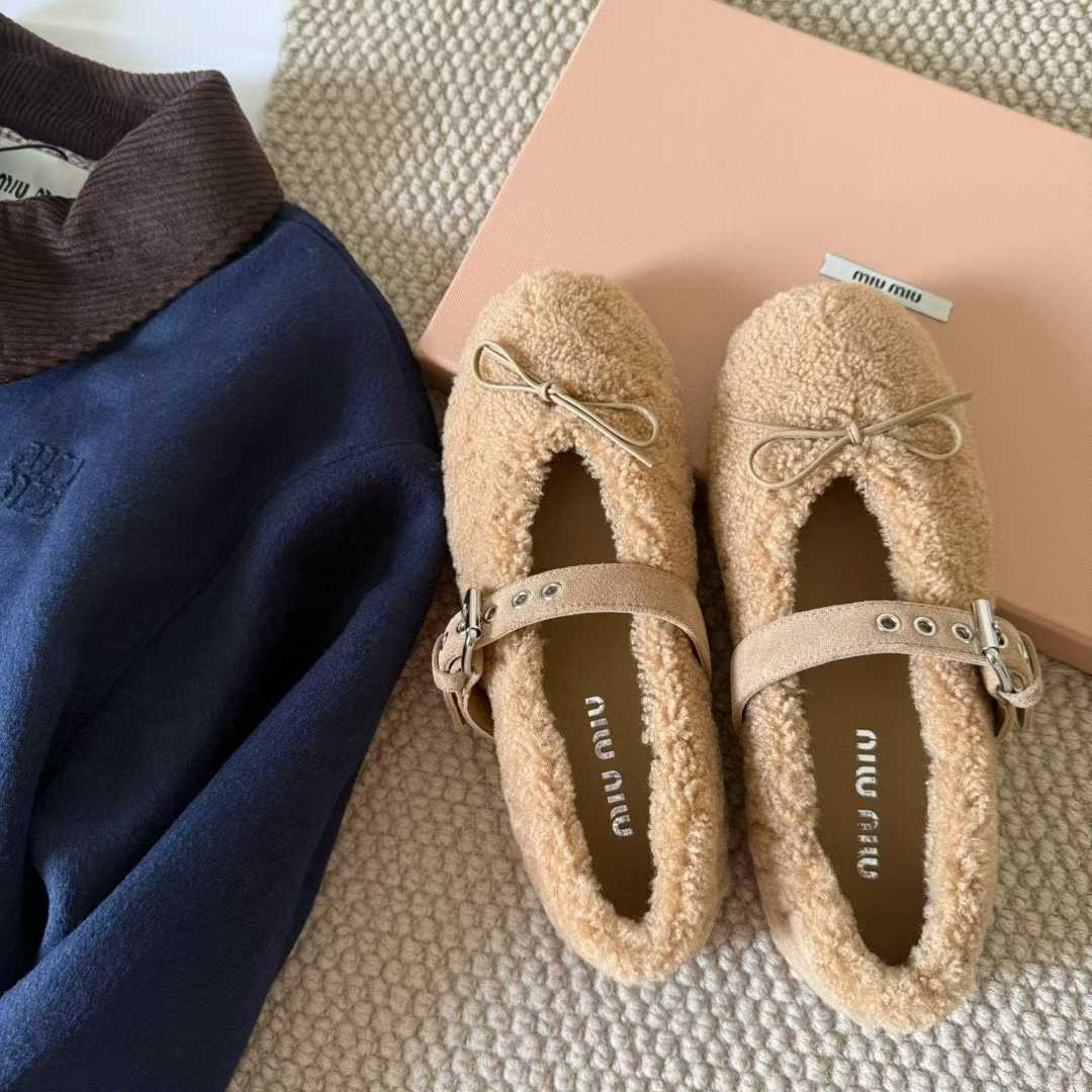 Miu Miu New Maomao Mary Jane Ballet Shoes view 3