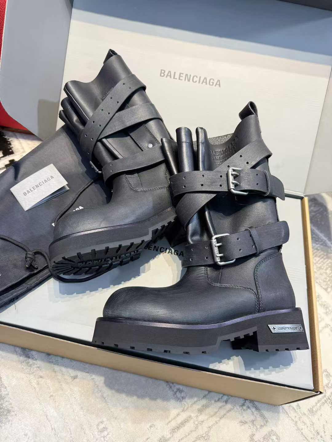Balenciaga Motorcycle boots view 1