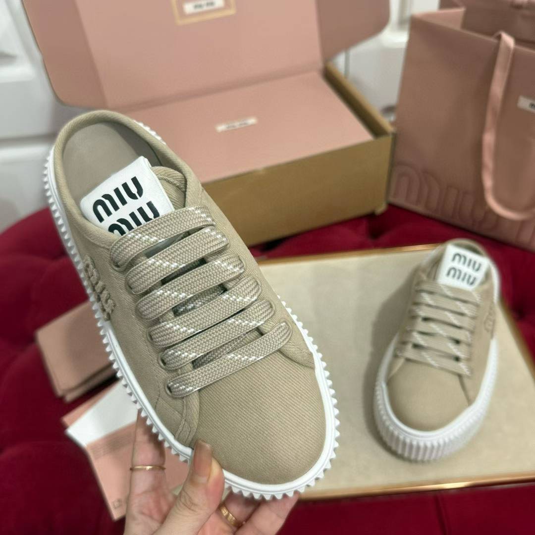Miu Miu 2025 Platform canvas shoes view 12