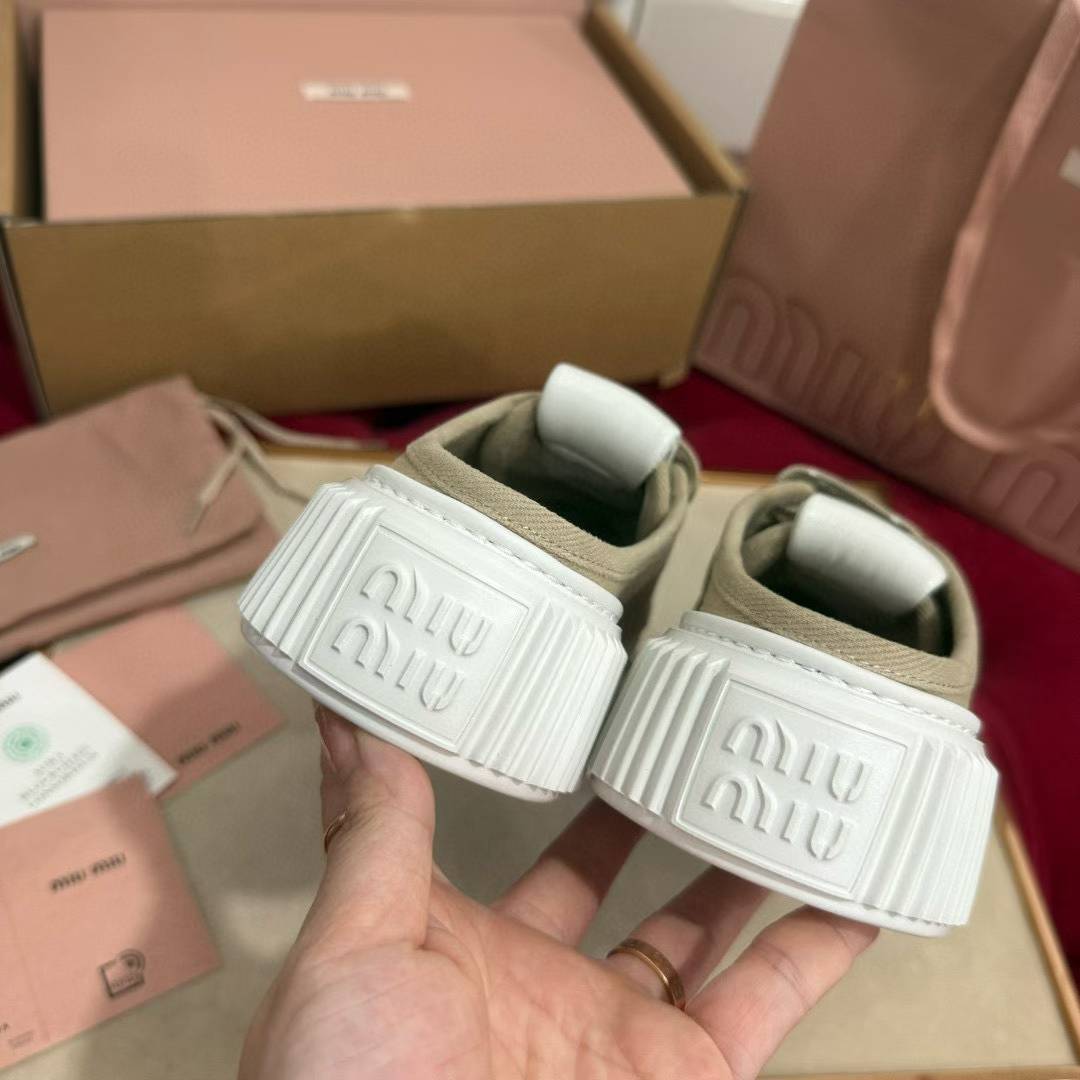Miu Miu 2025 Platform canvas shoes view 16