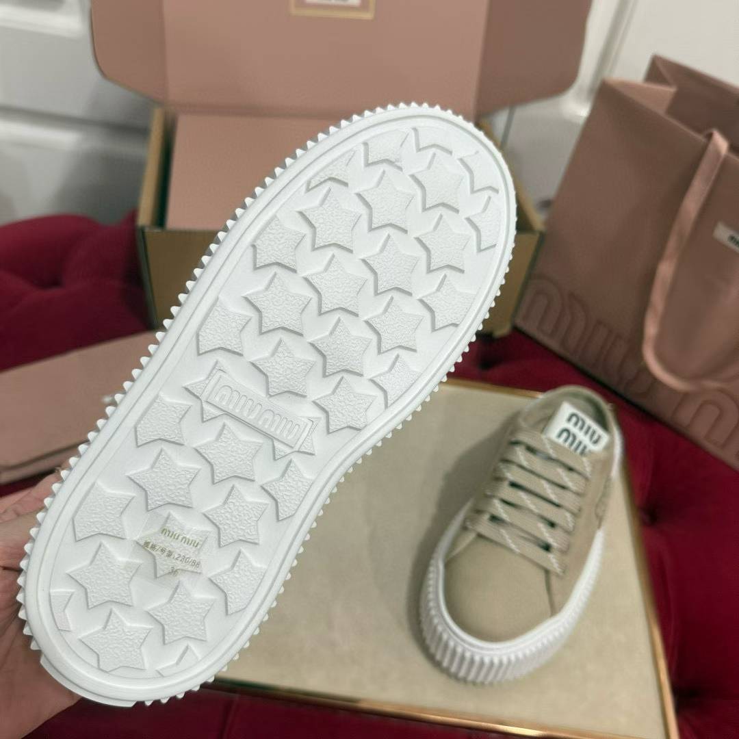 Miu Miu 2025 Platform canvas shoes view 17