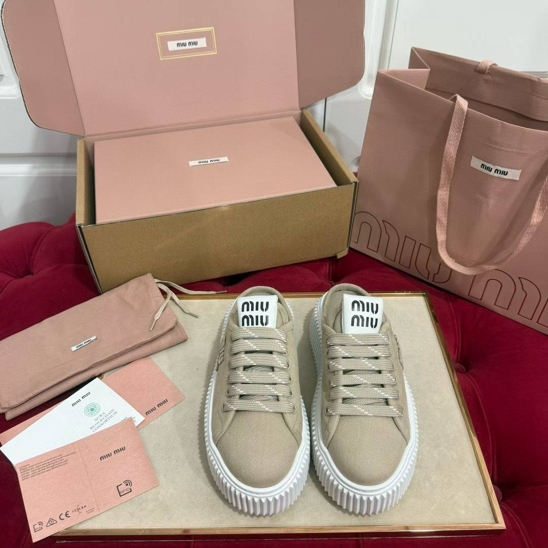 Miu Miu 2025 Platform canvas shoes view 18