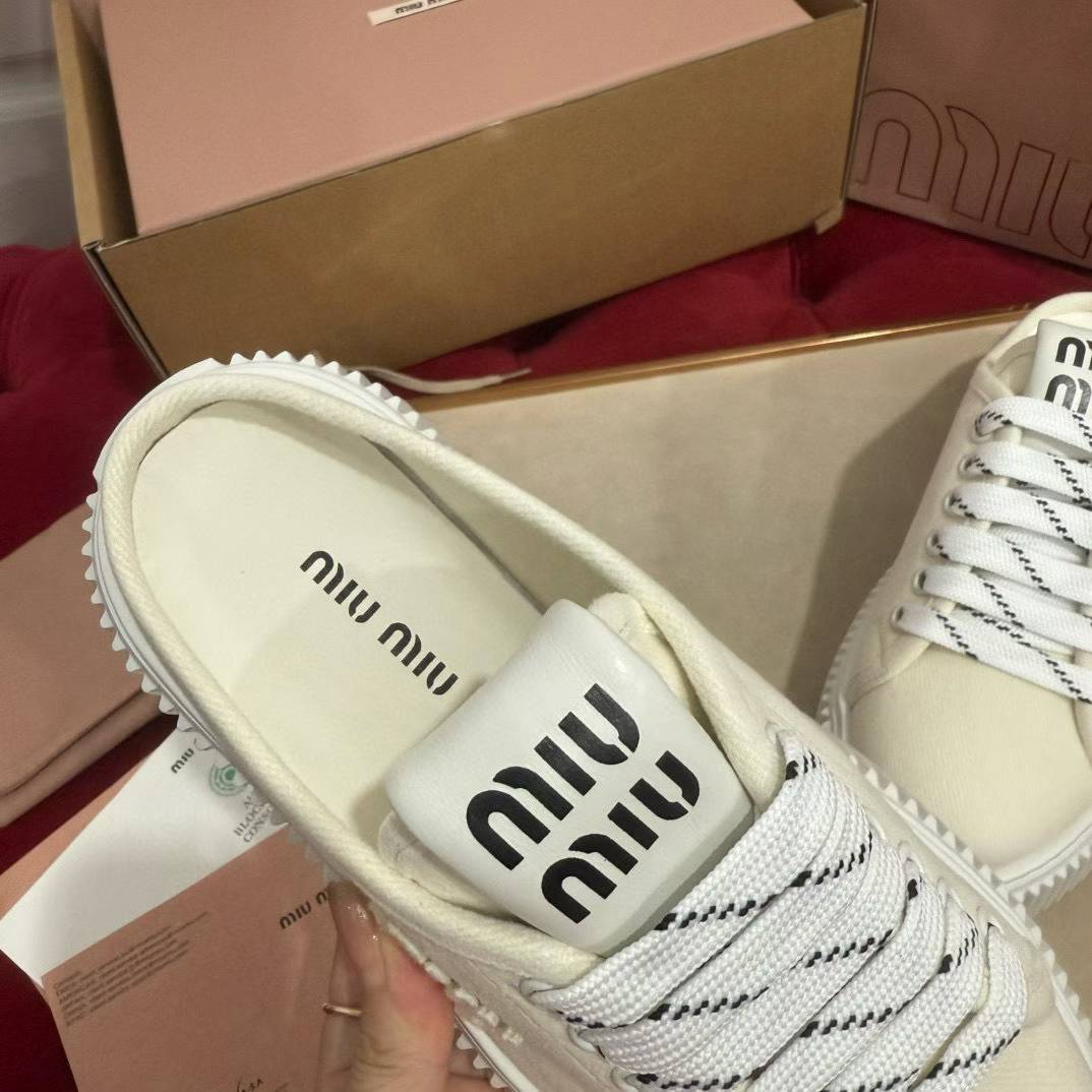 Miu Miu 2025 Platform canvas shoes view 7