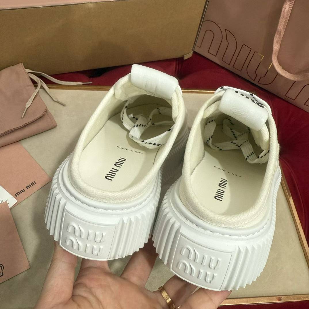 Miu Miu 2025 Platform canvas shoes view 8