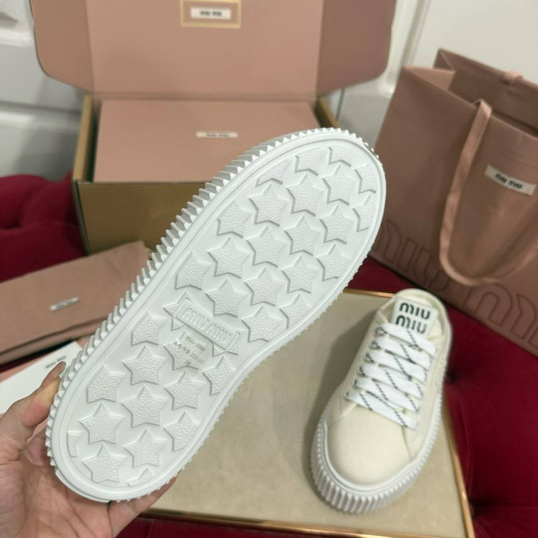 Miu Miu 2025 Platform canvas shoes view 9