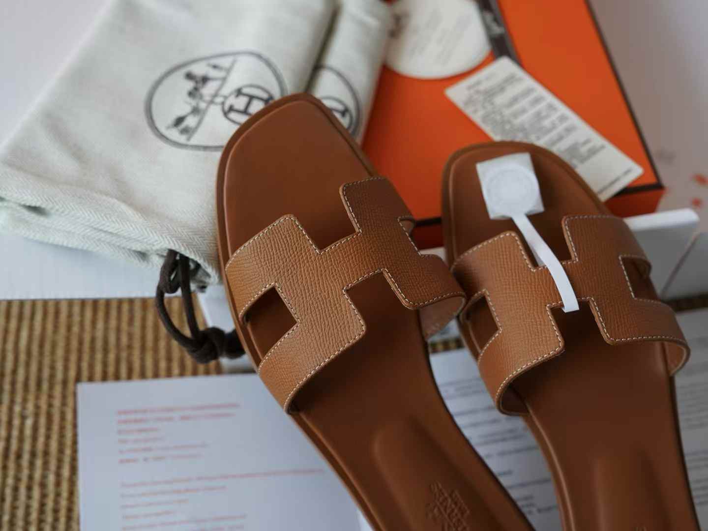 Hermès ORAN EPSOM Slippers view 8