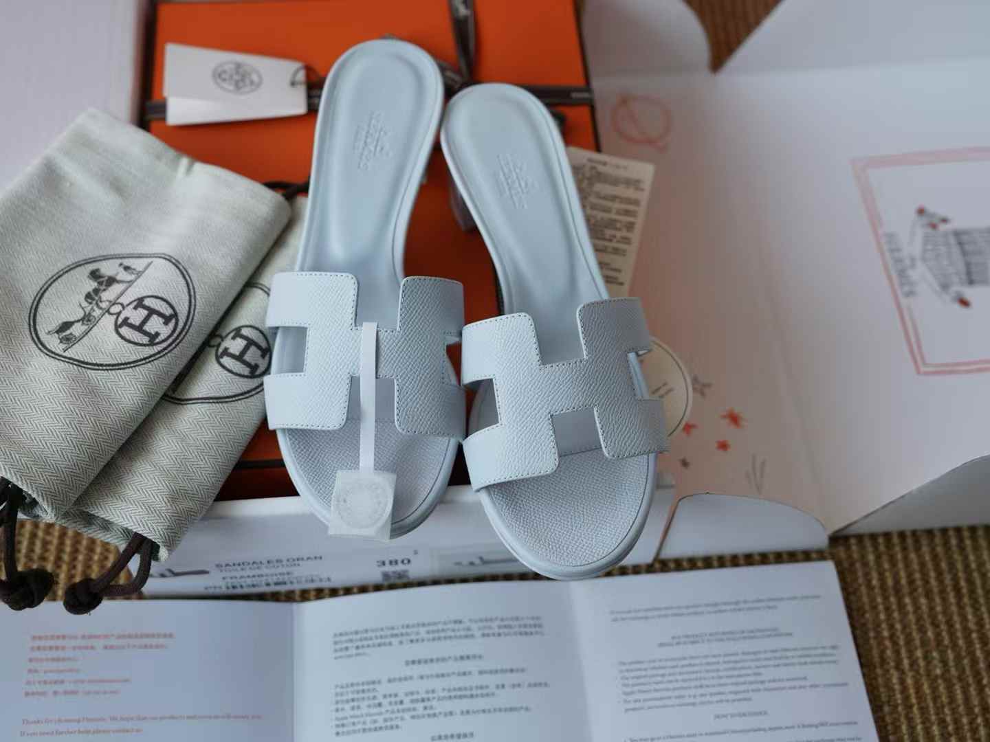 Hermès ORAN EPSOM Slippers view 1