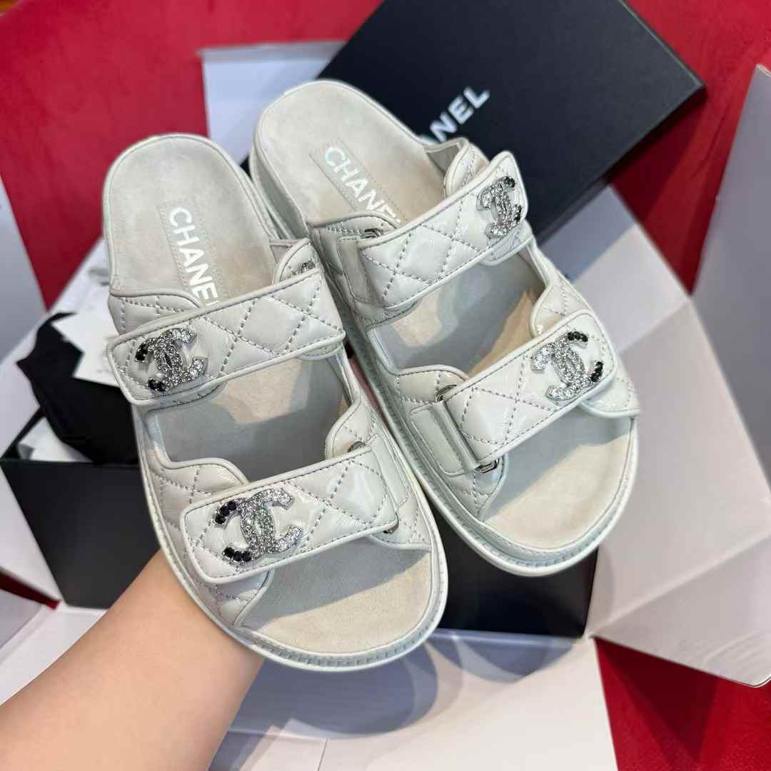 Chanel oil wax slippers view 1