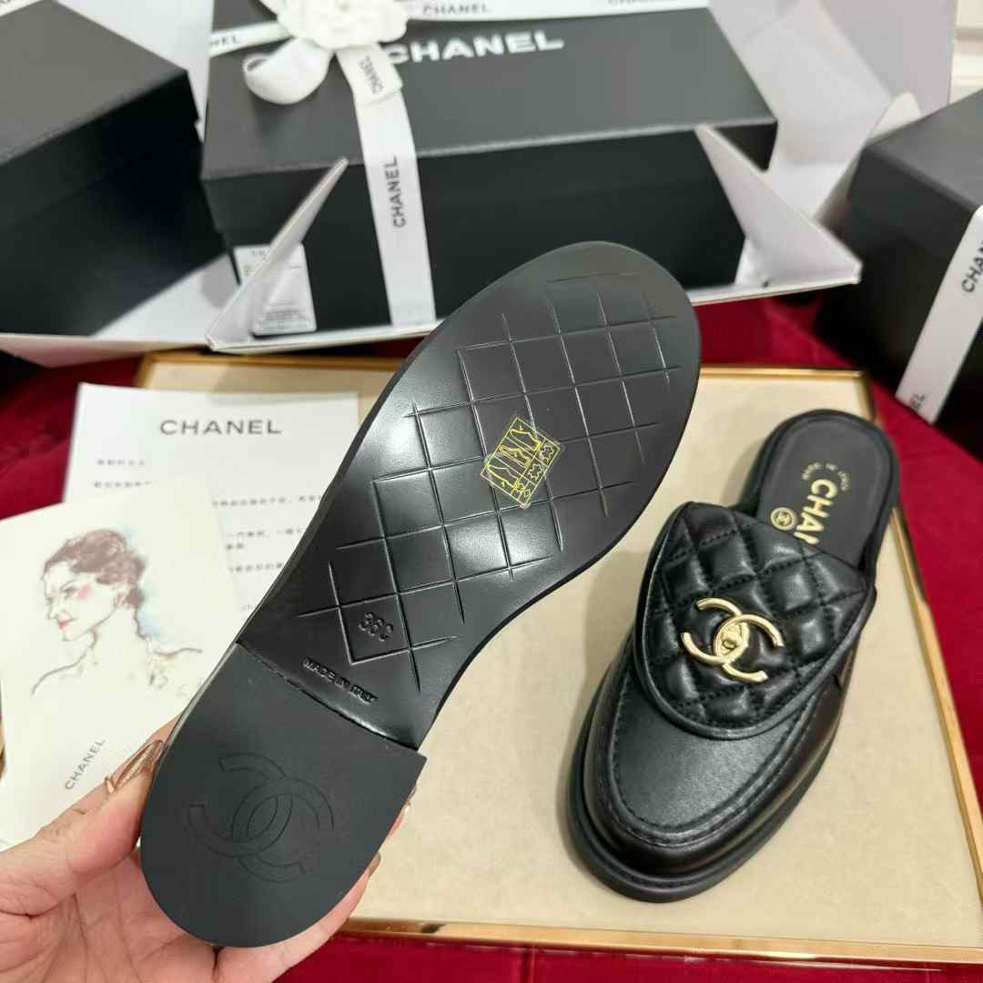 Chanel 25C VINTAGE Buckle Mueller slippers view 8