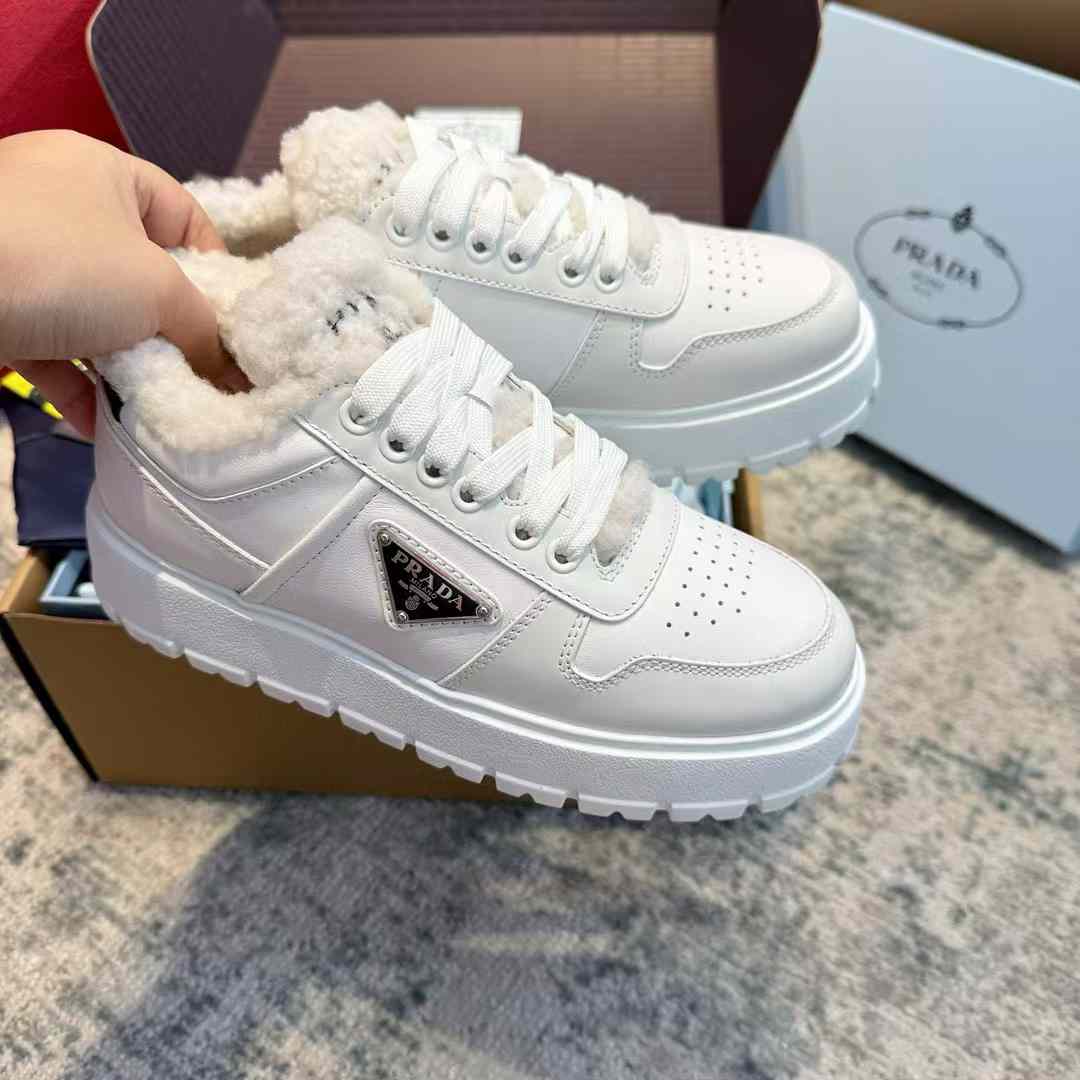 Prada Lamb fur sneakers view 9
