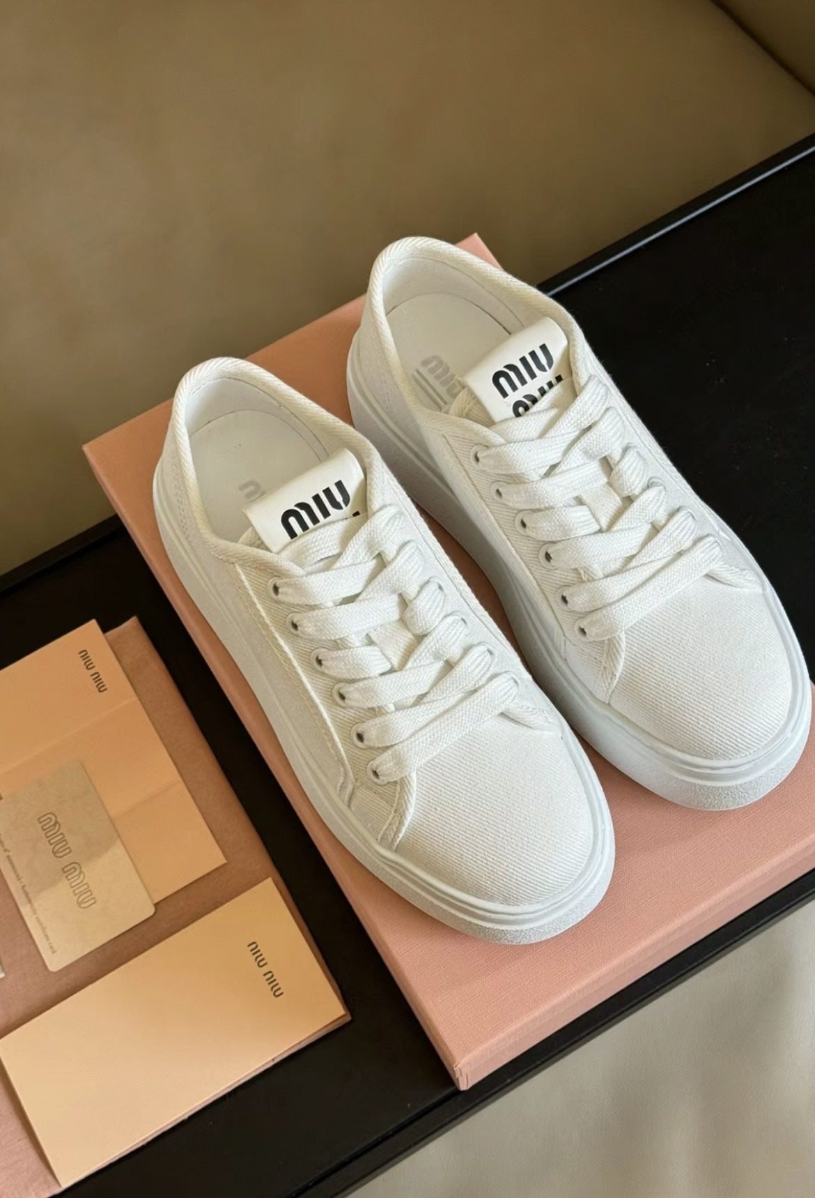 Miu Miu 2024 denim White casual shoes view 1