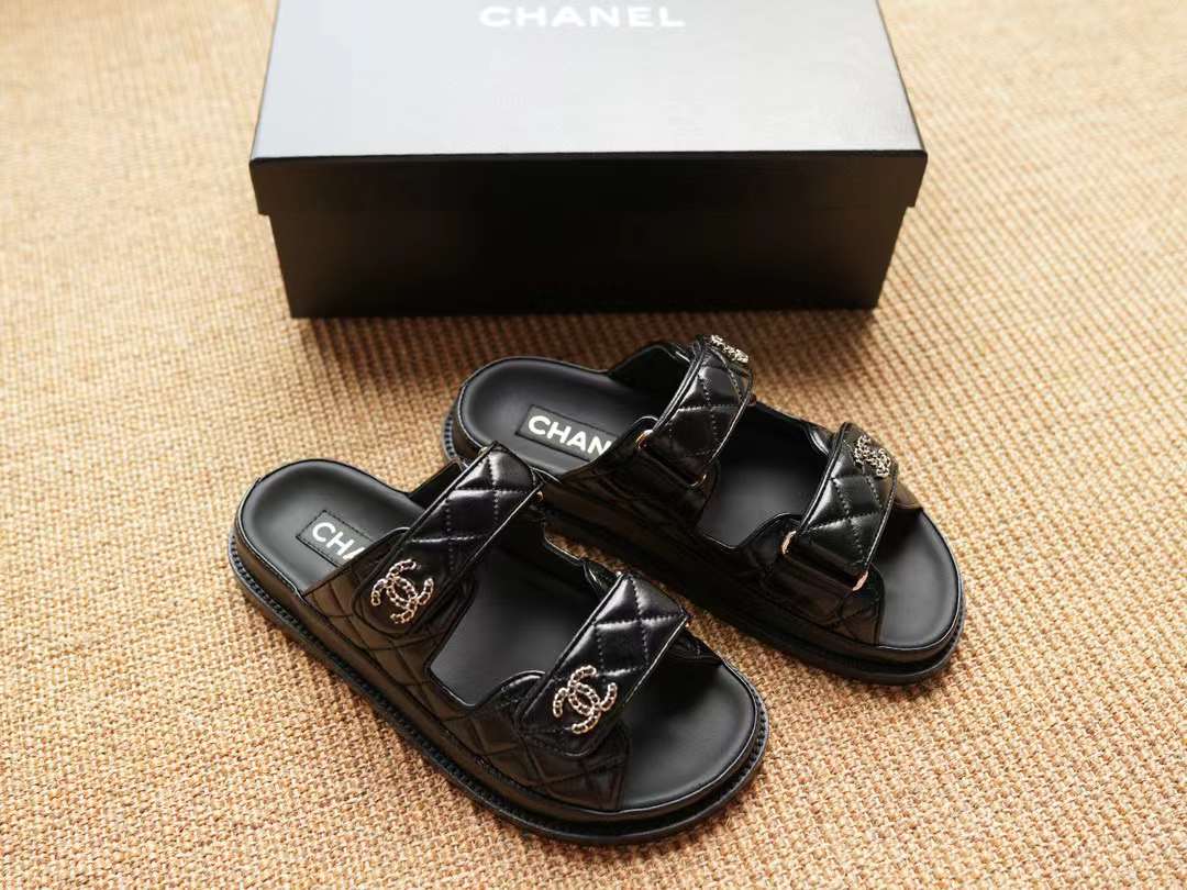 Chanel 24P Velcro slippers view 2
