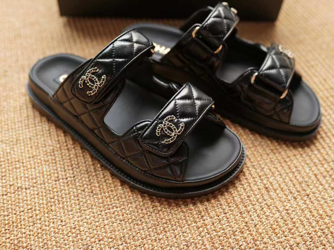Chanel 24P Velcro slippers view 3