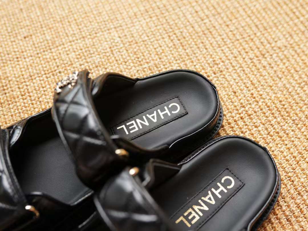 Chanel 24P Velcro slippers view 4