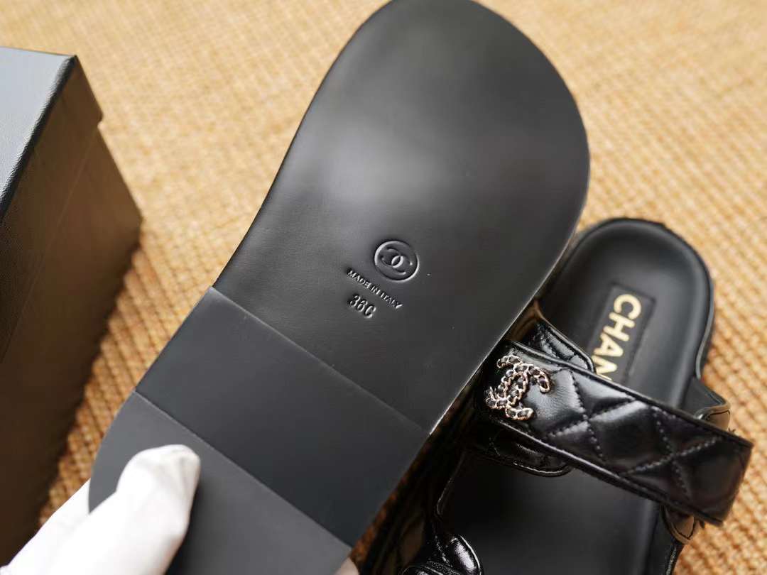 Chanel 24P Velcro slippers view 7