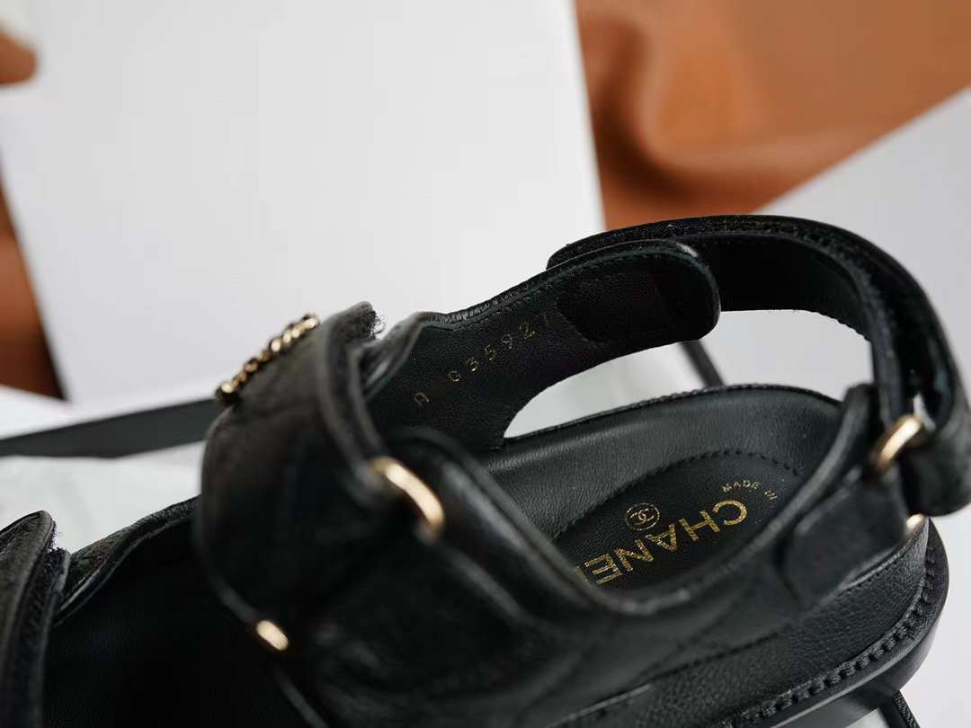 Chanel Classic Velcro sandals view 8