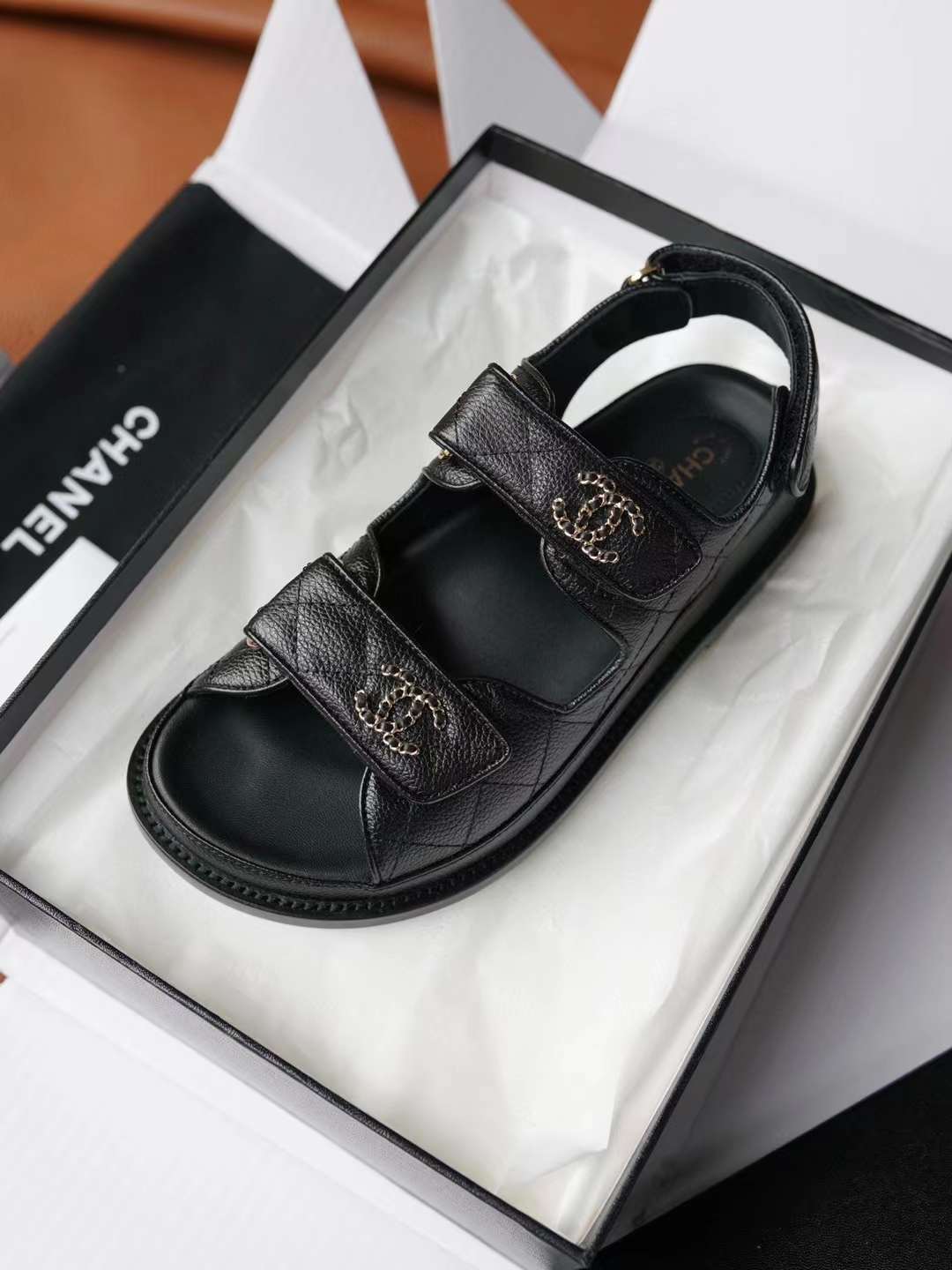 Chanel Classic Velcro sandals view 9