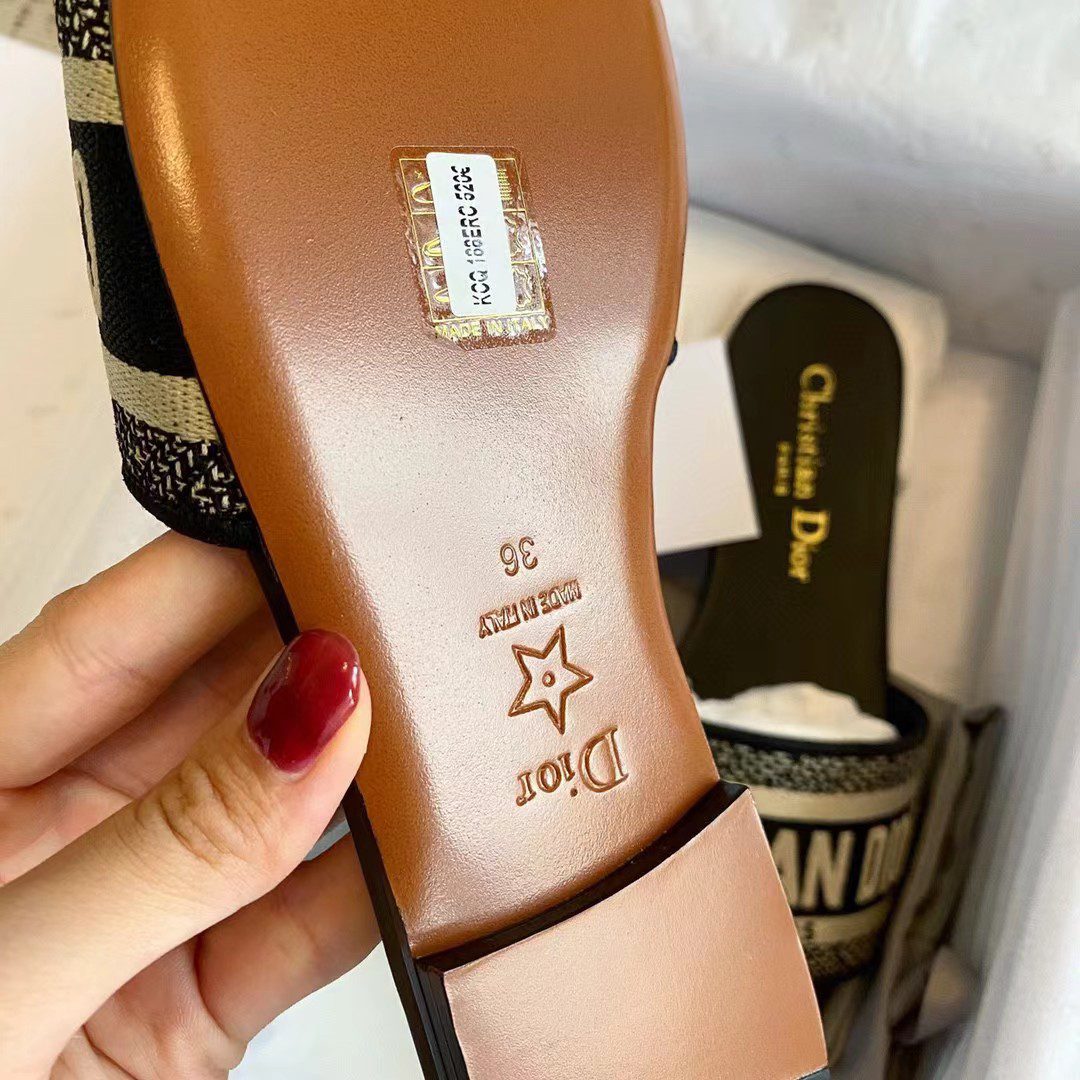 Dior DWAY Embroidered slippers view 15