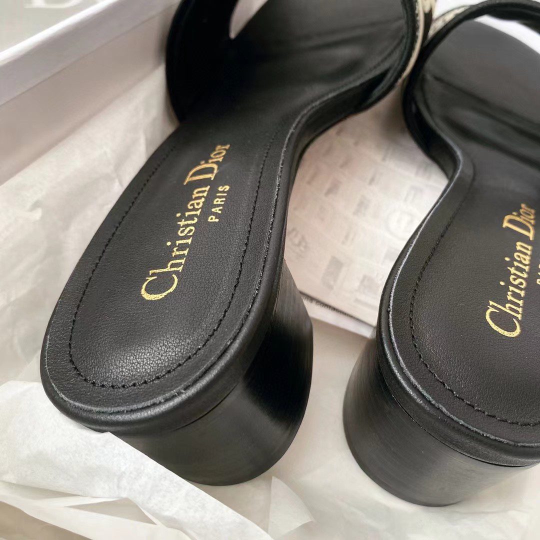 Dior DWAY Embroidered slippers view 8