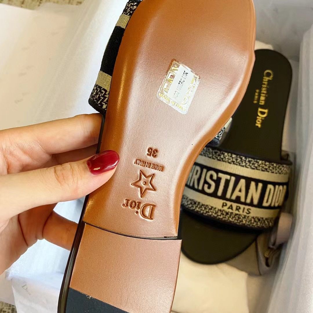 Dior DWAY Embroidered slippers view 10