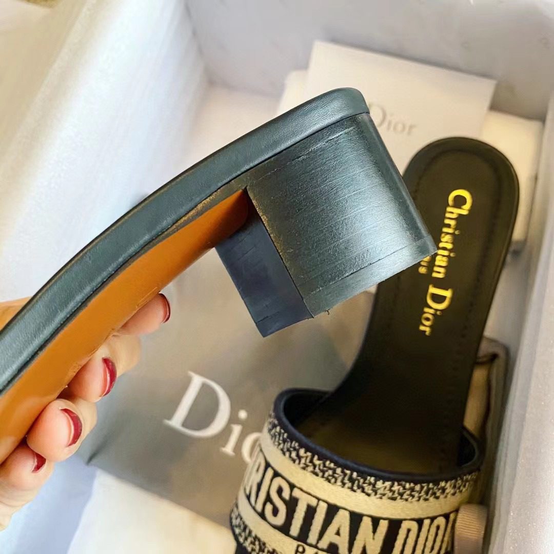 Dior DWAY Embroidered slippers view 5