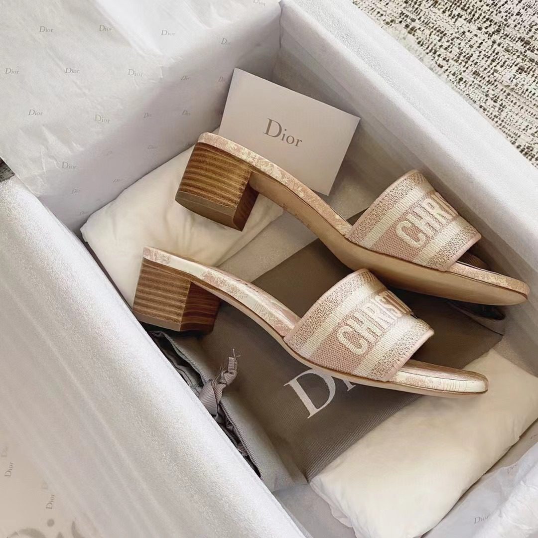 Dior DWAY Embroidered slippers view 2