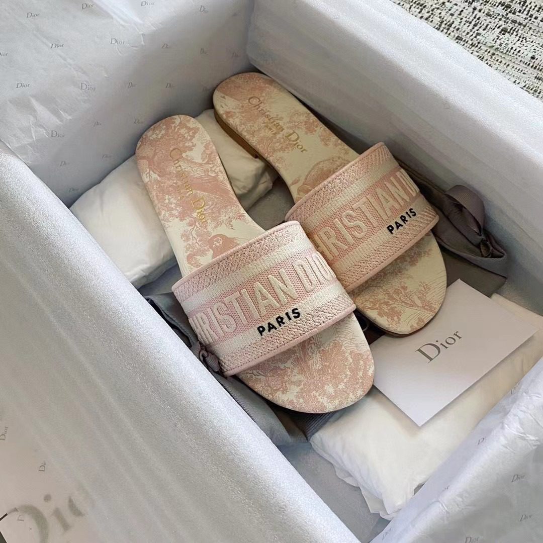 Dior DWAY Embroidered slippers view 7