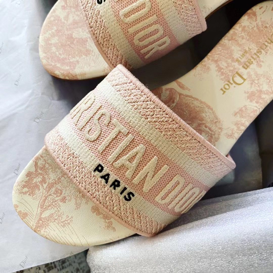 Dior DWAY Embroidered slippers view 8