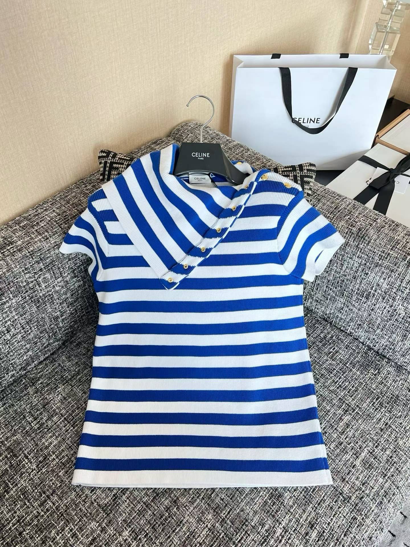 Celine Knitted short-sleeved shirt view 2