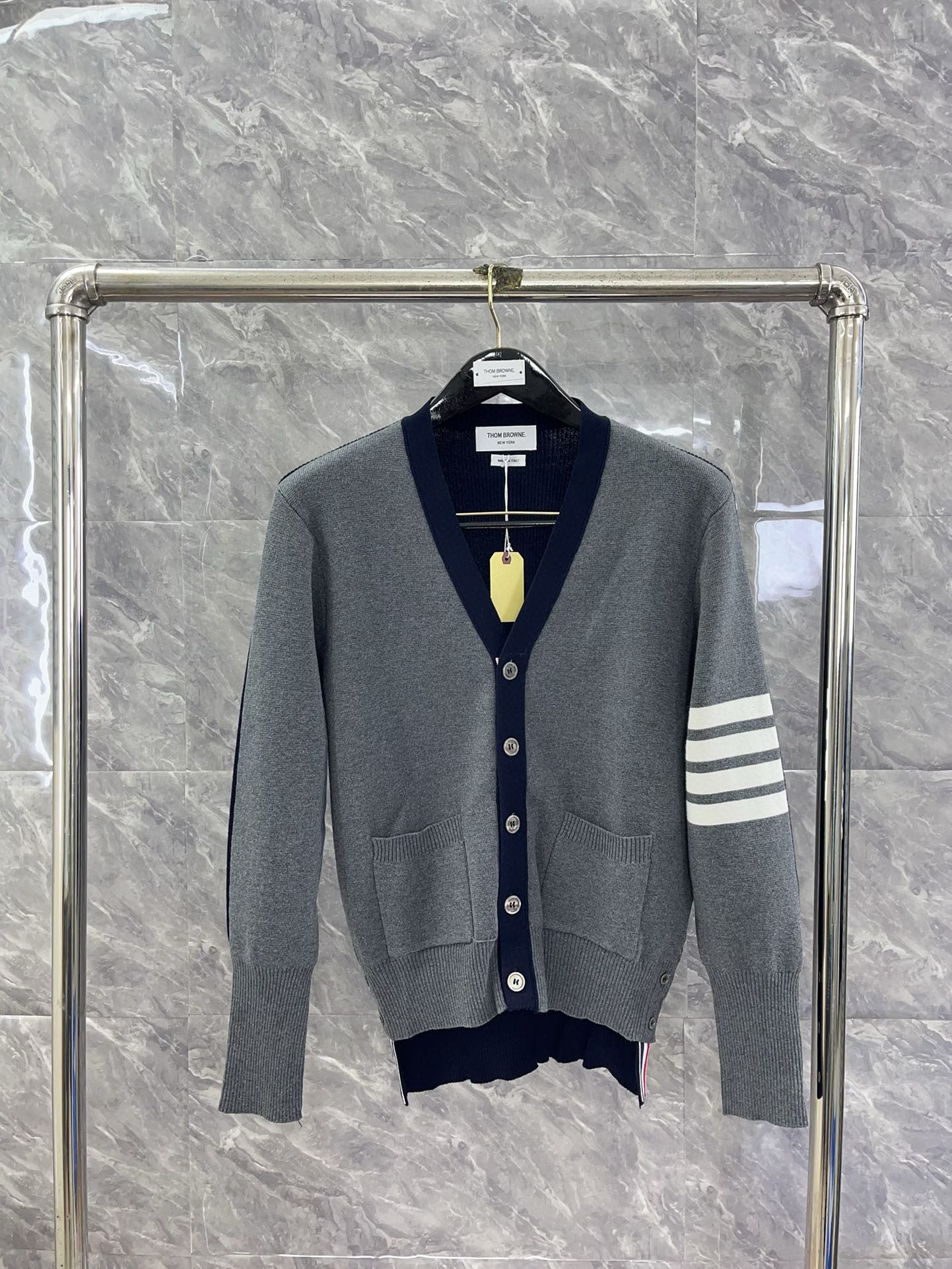 Thom Browne 24SS -blocking knitted cardigan view 2
