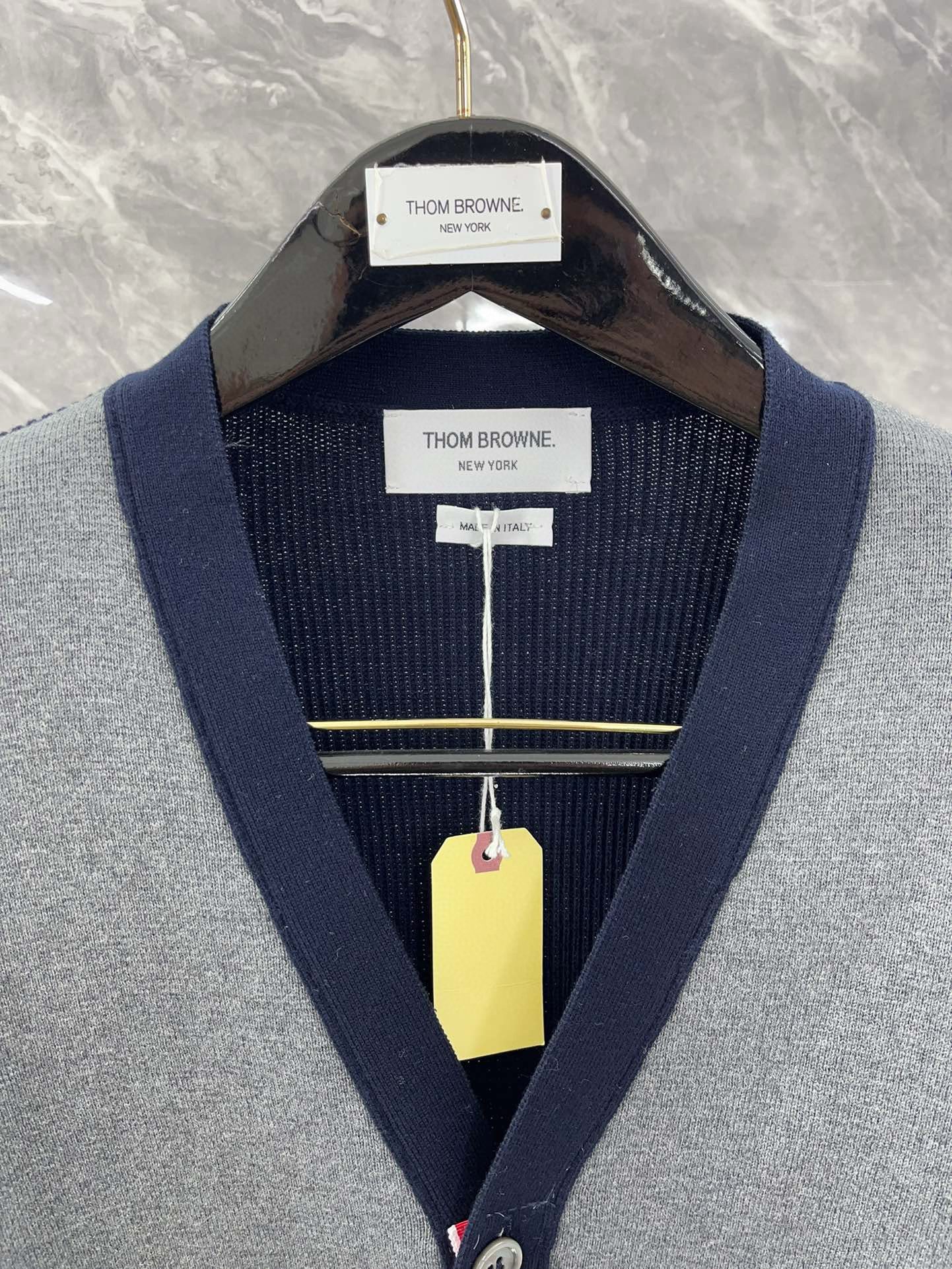 Thom Browne 24SS -blocking knitted cardigan view 3