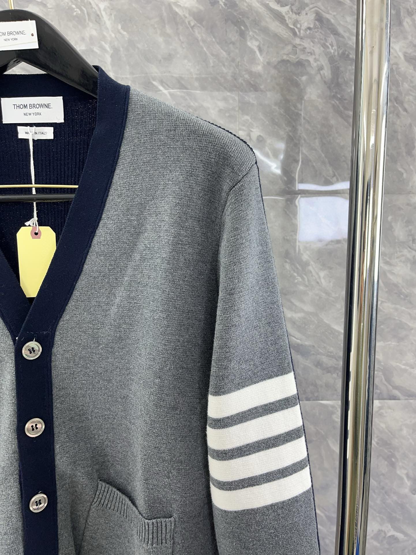Thom Browne 24SS -blocking knitted cardigan view 4