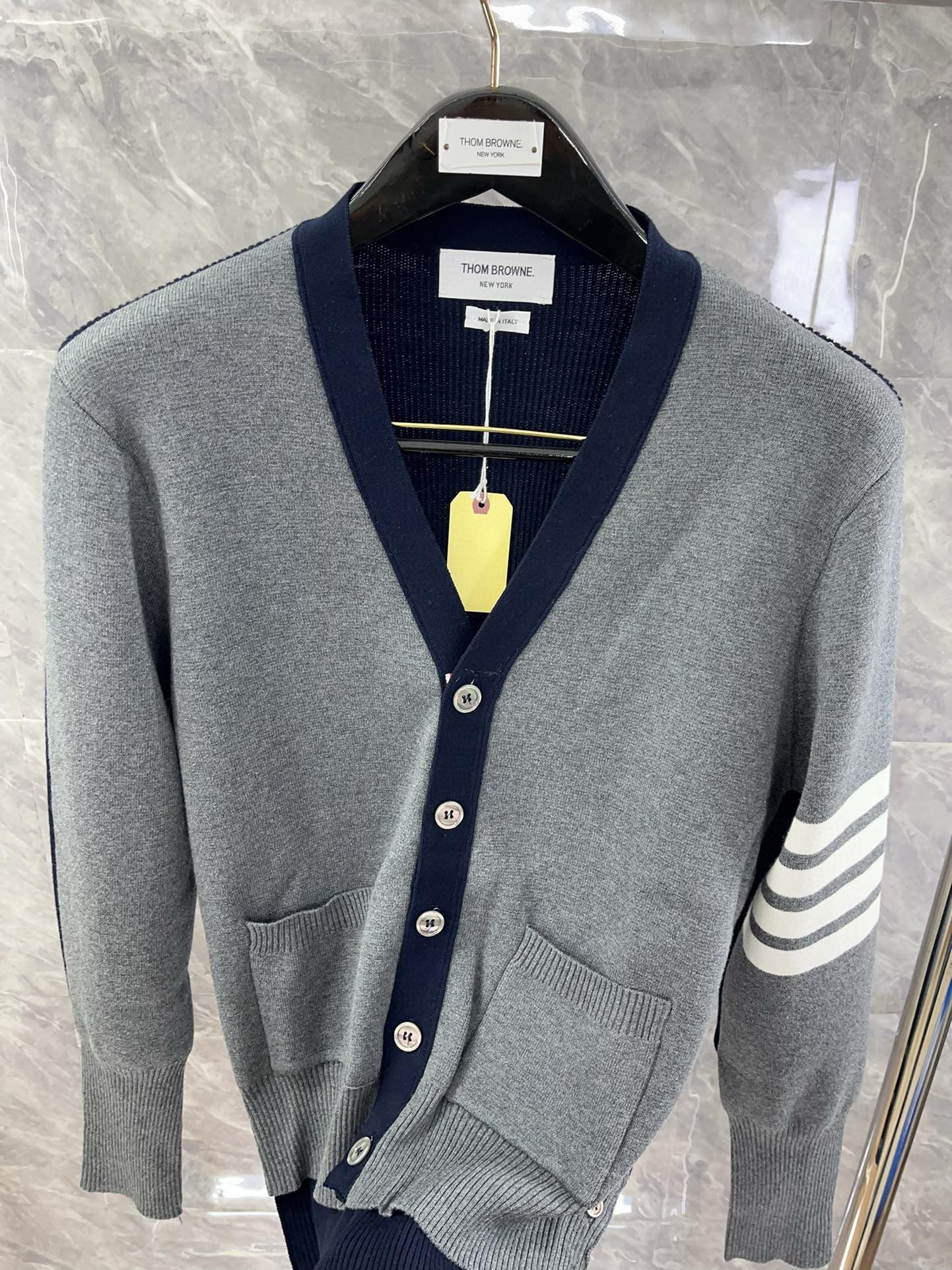 Thom Browne 24SS -blocking knitted cardigan view 5