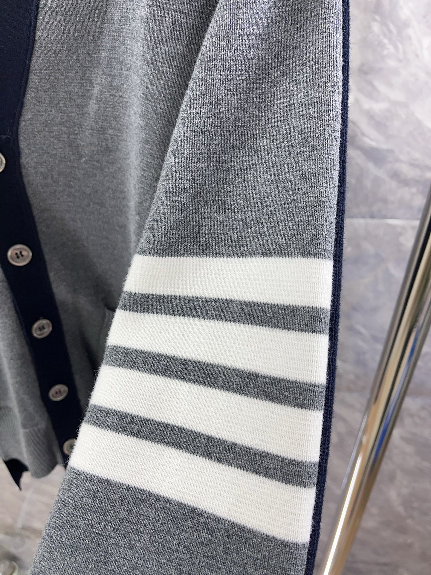Thom Browne 24SS -blocking knitted cardigan view 6