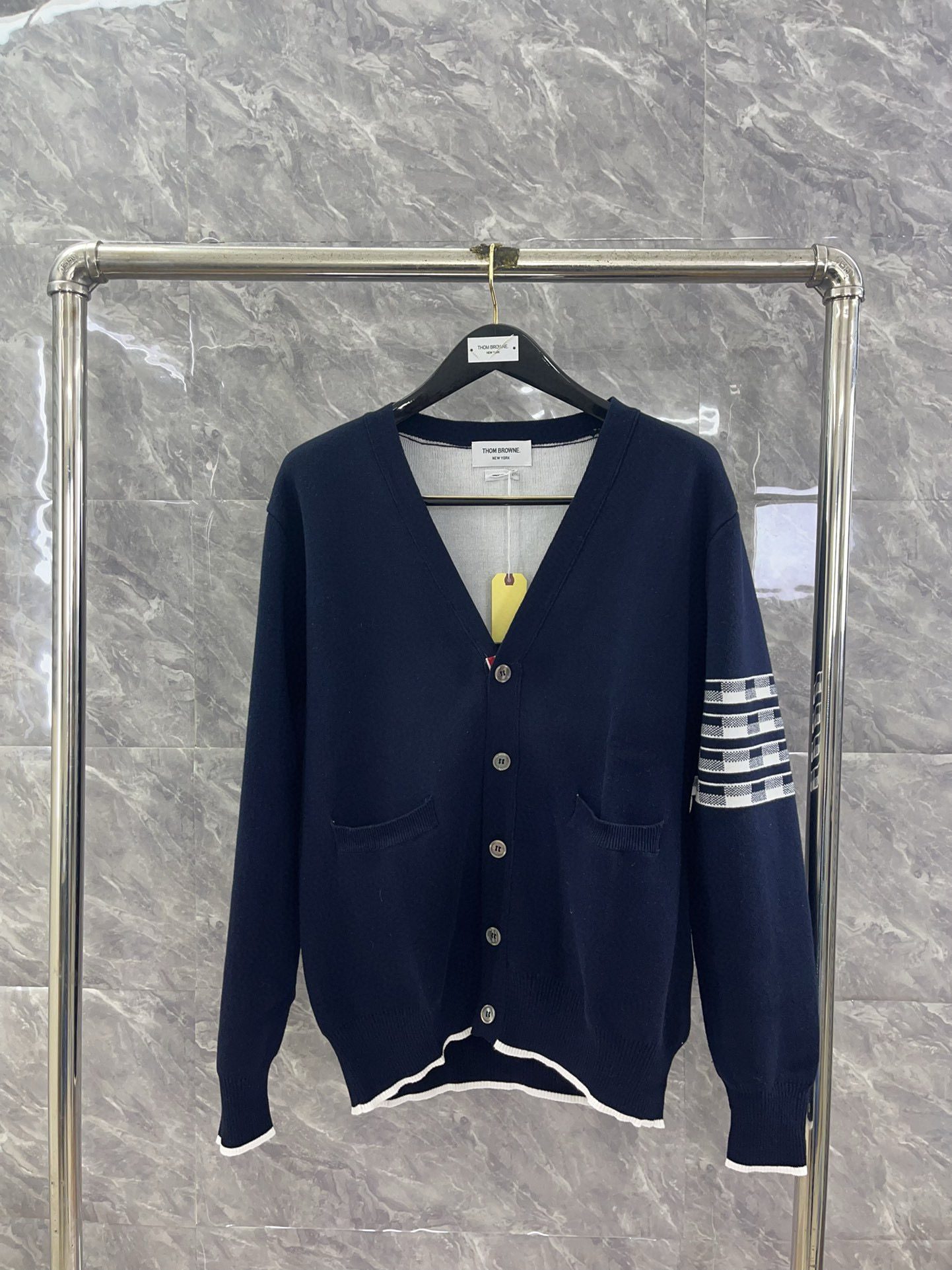 Thom Browne Classic puppy knitted cardigan view 10