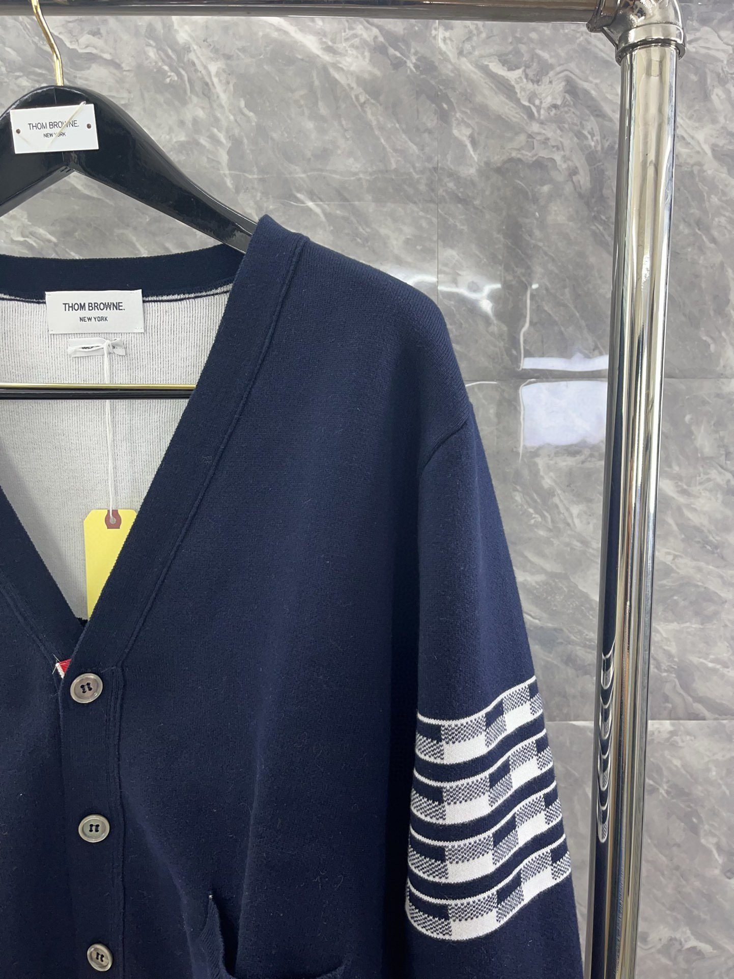 Thom Browne Classic puppy knitted cardigan view 12