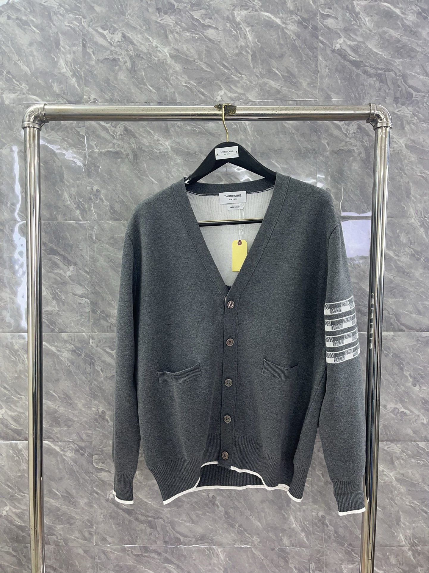 Thom Browne Classic puppy knitted cardigan view 2