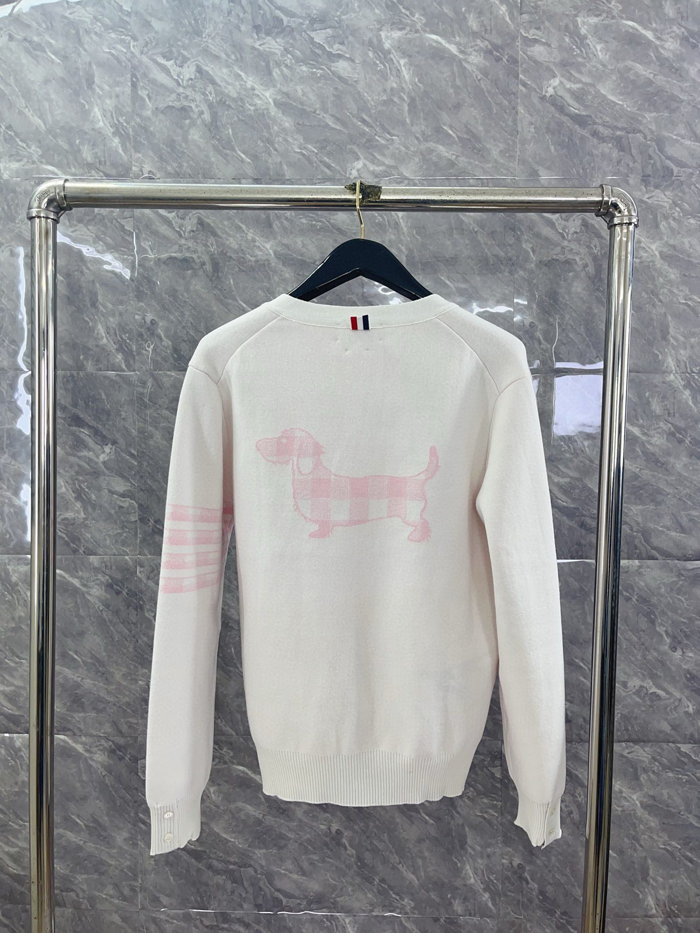 Thom Browne Classic puppy knitted cardigan view 26