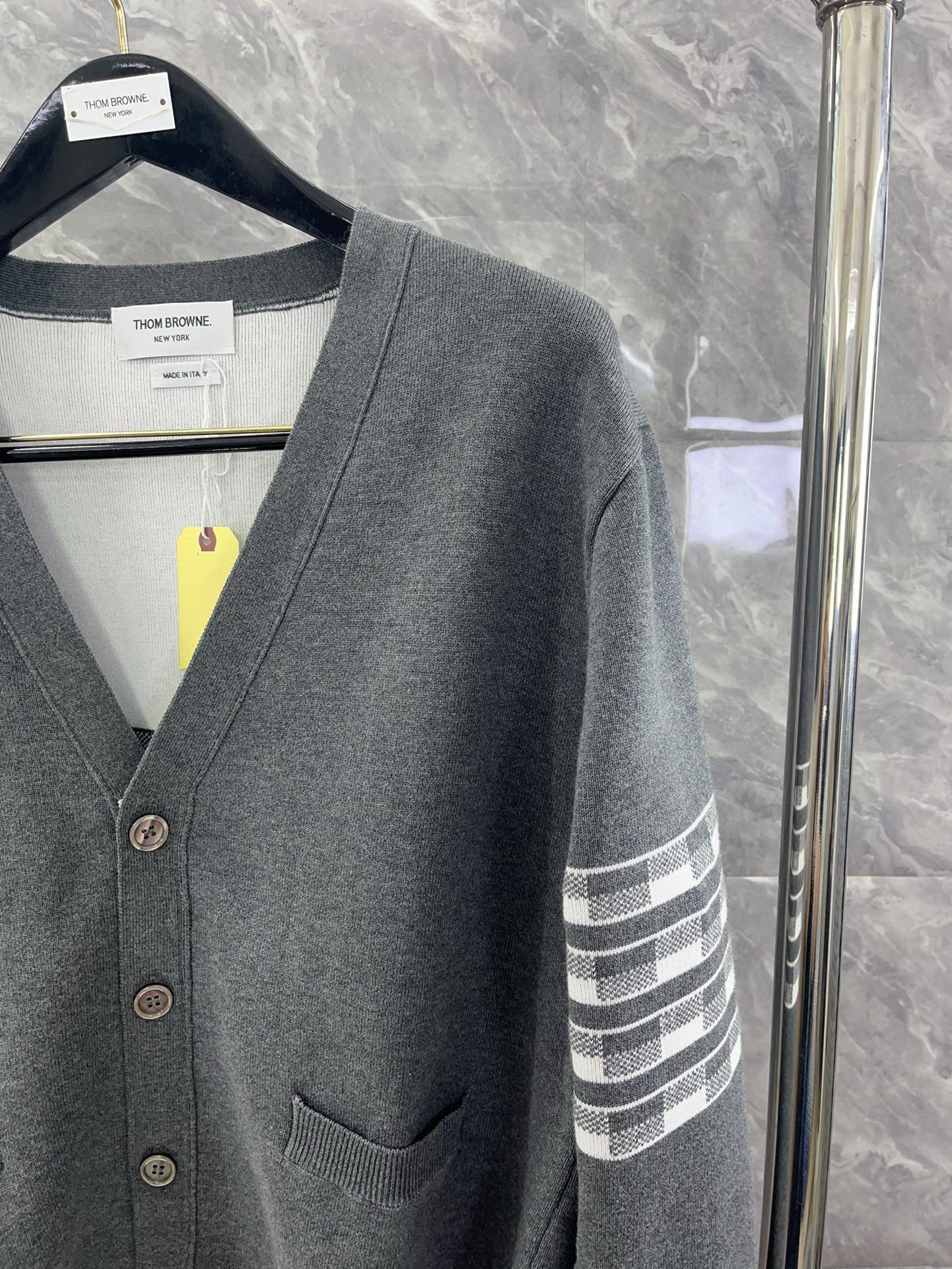 Thom Browne Classic puppy knitted cardigan view 5