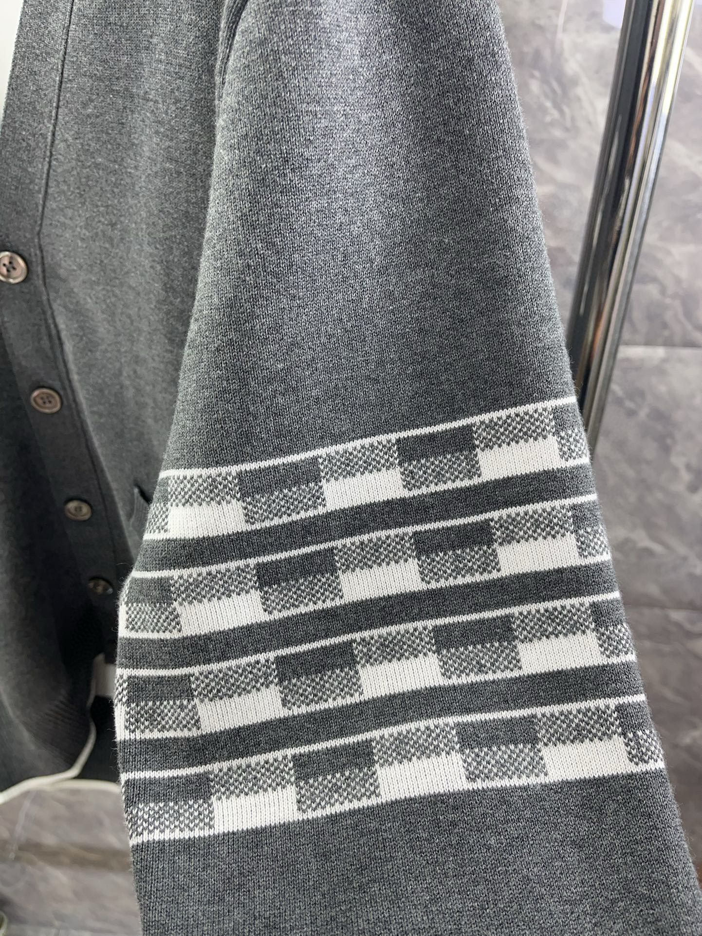 Thom Browne Classic puppy knitted cardigan view 7